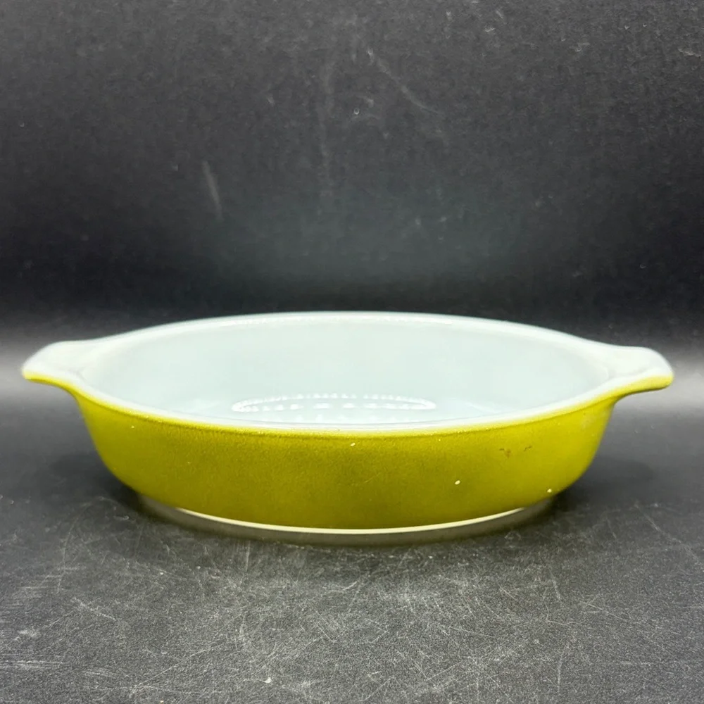 PYREX Vintage Green Pixie Au Gratin Casserole Dish 700 - 10 Oz Tableware Kitchen
